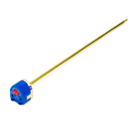 18-inch immersion heater with dual safety thermostat, designed for efficient water heating and reliable temperature control.
