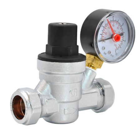 Kudos Trading pressure reducing valve 22mm with 15mm fitting kit, designed to regulate water pressure and protect plumbing systems from damage.