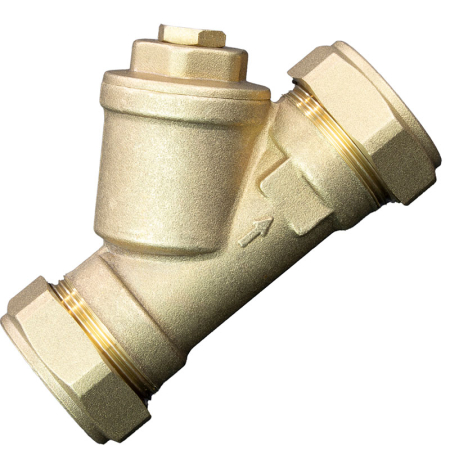 28mm magnetic Y strainer valve, designed to filter debris from water systems and protect pumps, valves, and other heating components.