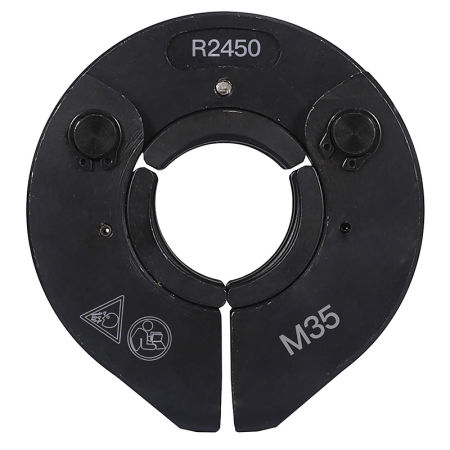 Kudos Trading 35mm angled press jaws designed for secure pipe pressing and reliable joint connections in plumbing installations.