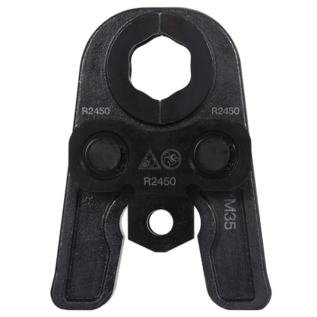 Kudos Trading 35mm M Press Jaw, durable steel pressing tool attachment designed for creating secure and leak-free joints in M-profile plumbing fittings.