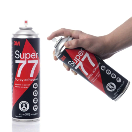 Foam bonded using 3M 77 spray adhesive