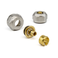 Eurocone 12x2mm pair for multi-layer PE underfloor heating pipes, high-quality brass fittings providing secure and leak-resistant connections