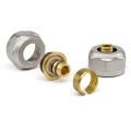 Eurocone 16x1.5mm pair for multi-layer PE underfloor heating pipes, robust brass fittings engineered for secure and leak-proof connections