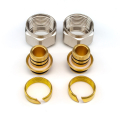 Eurocone 20x2mm pair for multi-layer PE underfloor heating pipes, precision brass fittings providing durable and leak-resistant connections