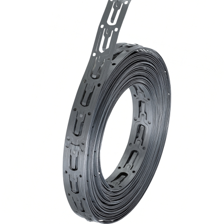 Kudos Trading Festeband electric cable heating laying strip metal fixing band for securing underfloor heating cables evenly across floors during installation.