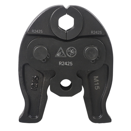 15mm M-press jaw attachment for ZLX-4064 electric hydraulic press tool, durable steel design.