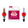 Kudos Trading underfloor heating manifold flow meter with sentinel x700 for transparent gauge for monitoring and adjusting water flow rates, ensuring balanced heating across all circuits.