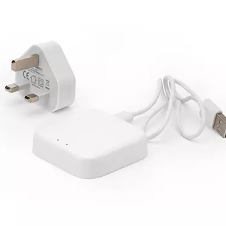 Reliance RWC Gateway GWAY100001 for battery RF thermostats, smart wireless hub enabling remote control of underfloor heating systems.