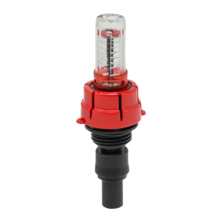 Reliance RWC manifold flow meter for underfloor heating systems, clear calibrated gauge for accurate monitoring and adjustment of water flow rates.