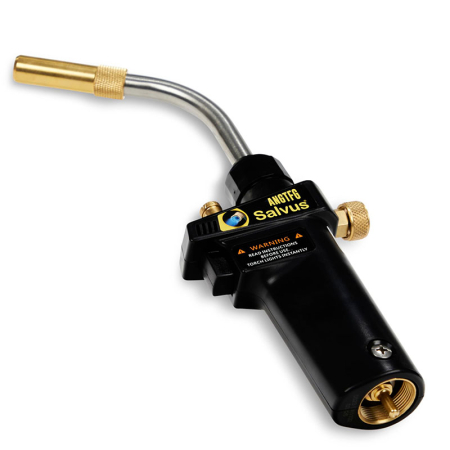 Salvus Turbo gas torch, designed for high-performance soldering, brazing, and heating tasks in plumbing and HVAC applications.