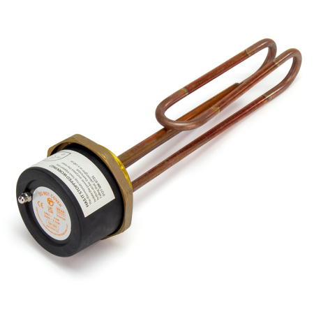 11″ Tesla copper immersion heater element for water heating.