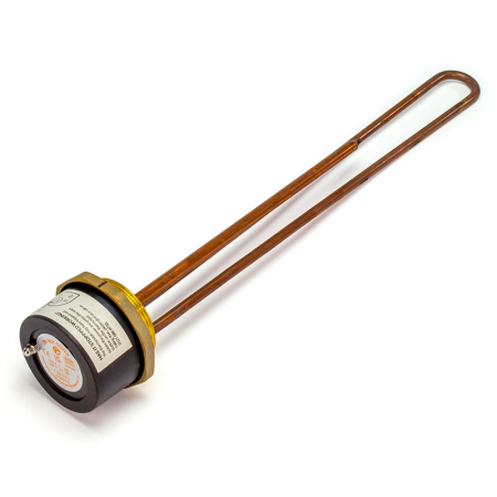 18″ Tesla copper immersion heater element for water heating.