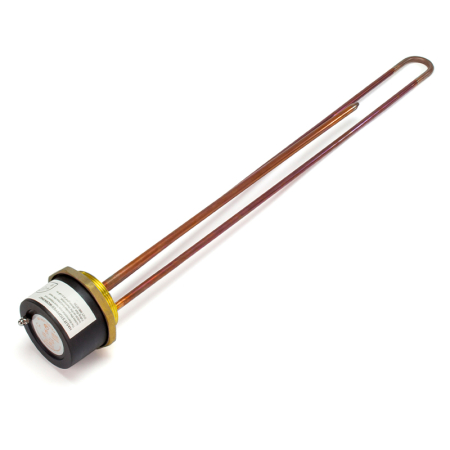 27″ Tesla copper immersion heater element for water heating.