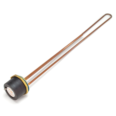 30″ Tesla copper immersion heater element for water heating.