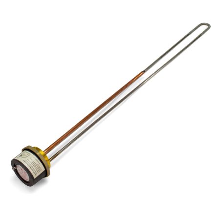 36″ Tesla incoloy-copper immersion heater element for water heating.