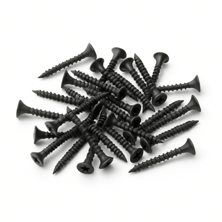 Kudos Trading 3.5mm x 32mm black tile backer board fixing screws durable corrosion-resistant screws for securely attaching tile backer boards to floors and walls.