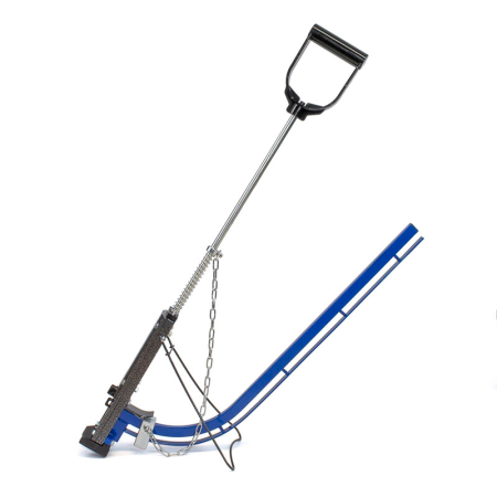 Kudos Trading pipe clip gun with ergonomic handle, designed for quick and secure fixing of underfloor heating pipes to insulation boards.