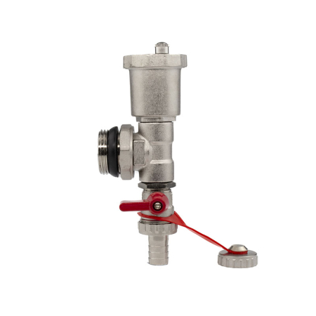 Kudos Trading underfloor heating manifold auto air vent brass component for automatic air release, ensuring efficient water circulation and system performance.