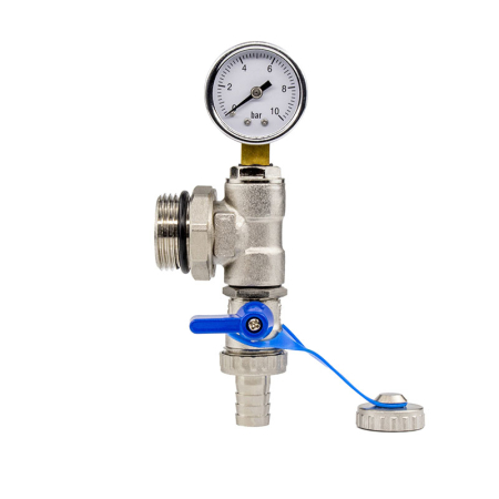 Kudos Trading manifold end pressure gauge precision measuring device for monitoring water pressure in underfloor heating manifolds, ensuring safe and efficient operation.
