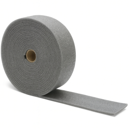 Kudos Trading 5mm x 100mm underfloor heating edge expansion foam strip providing perimeter insulation and allowing floor movement during screed installation.