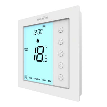 Heatmiser Edge programmable room thermostat front display