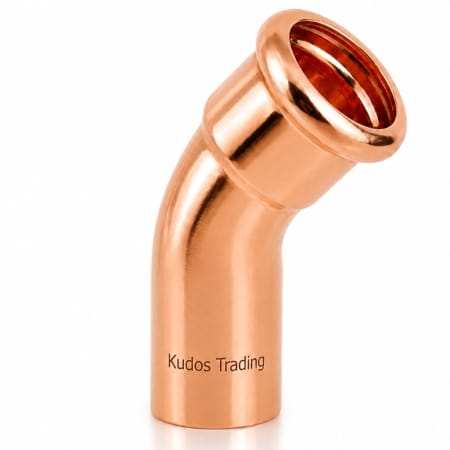 M Press copper 45 degree street elbow for changing direction in copper water and heating pipework using M profile press connections master image