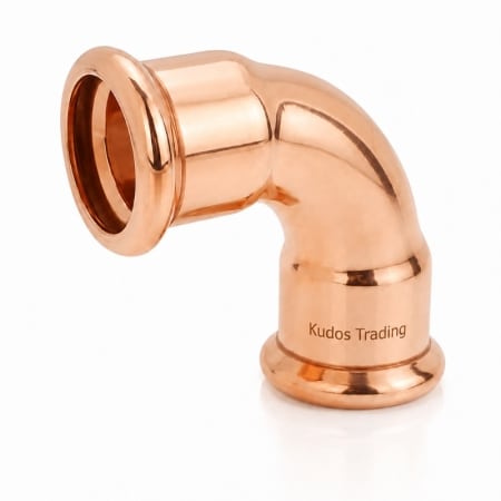 M Press copper 90 degree elbow for changing direction in copper water and heating pipework using M profile press connections master image