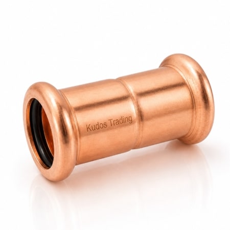 M Press copper straight coupler for joining copper water and heating pipe using an M profile press tool. Master product.