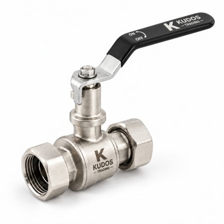 1 inch female swivel x 28mm extended lever ball valve for air source heat pump installations