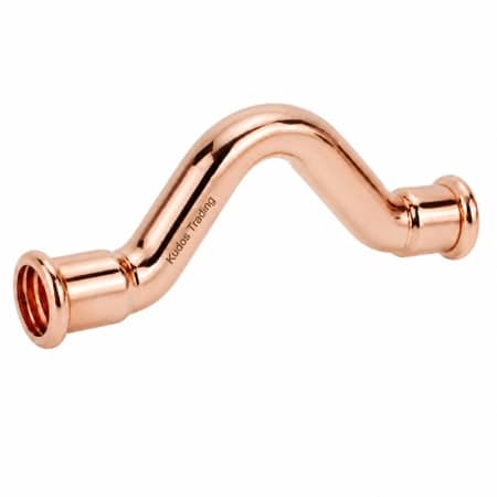 M Press copper full crossover fitting for routing copper water and heating pipework neatly around another pipe master